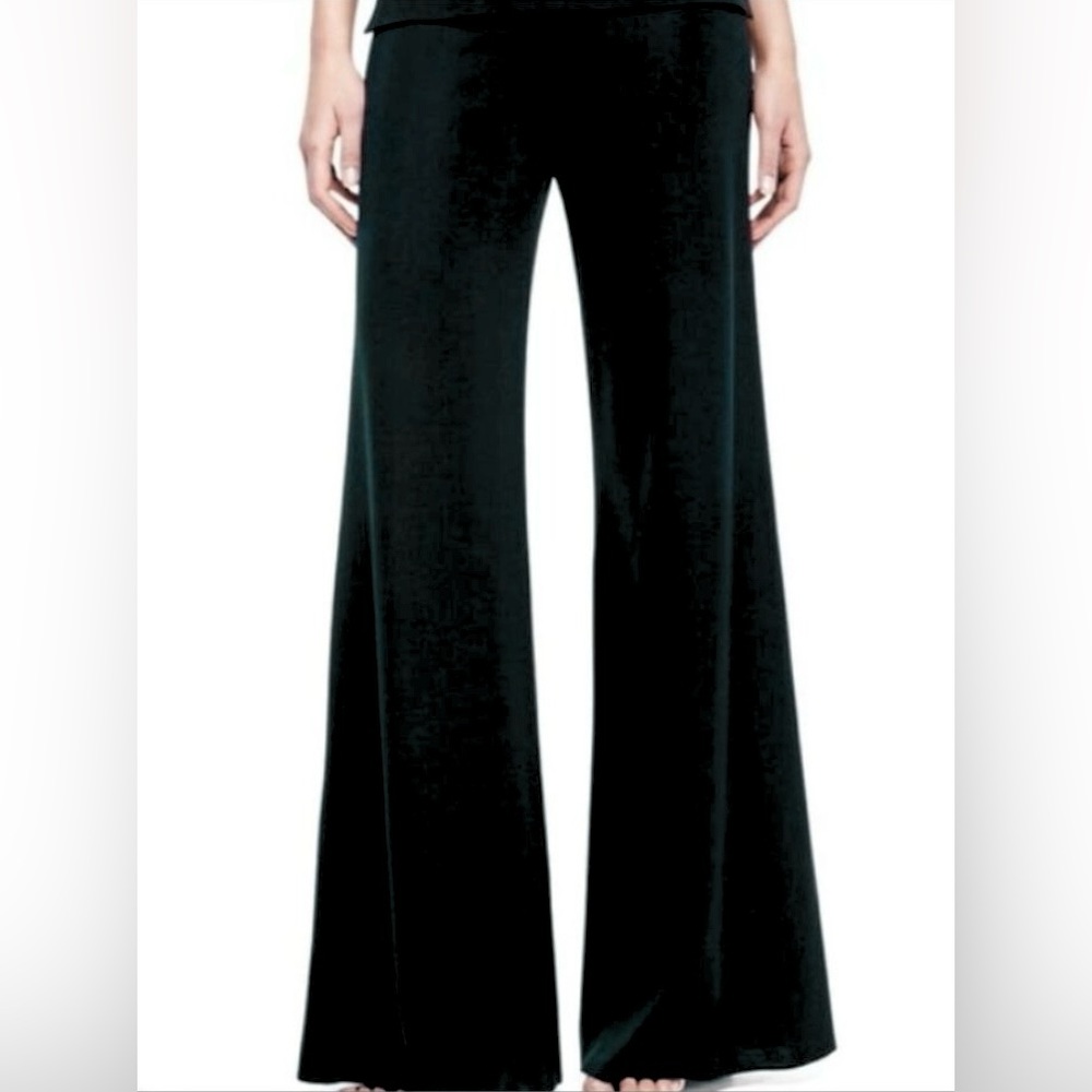 Exclusively Misook NWT Size XL Black Pull On Wide Leg Stretch Pants